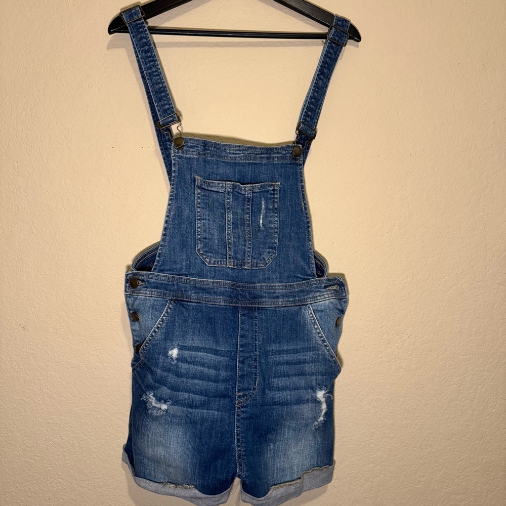 Denim Overall Shorts